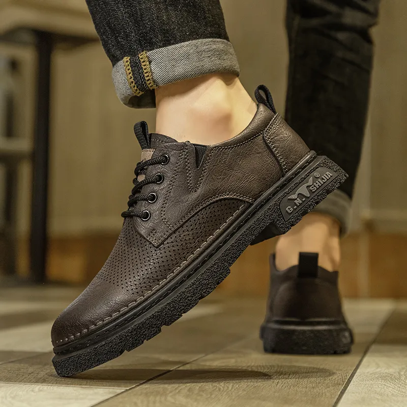 G.N.SHIJIA Casual Shoes Men's Coffee-7