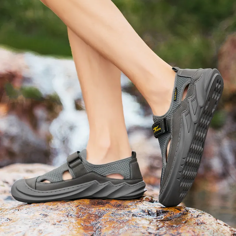 G.N.SHIJIA Beach Sandals Men's Gray-7