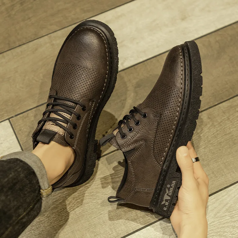 G.N.SHIJIA Casual Shoes Men's Coffee-5