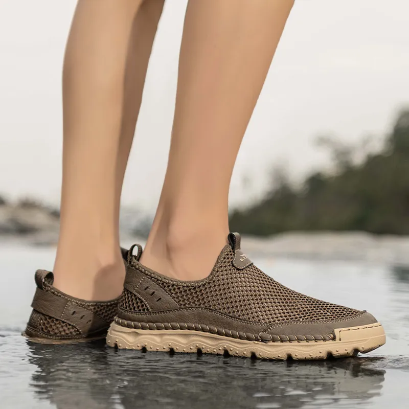 G.N.SHIJIA Casual Shoes Men Low Top Khaki/Light Brown-9
