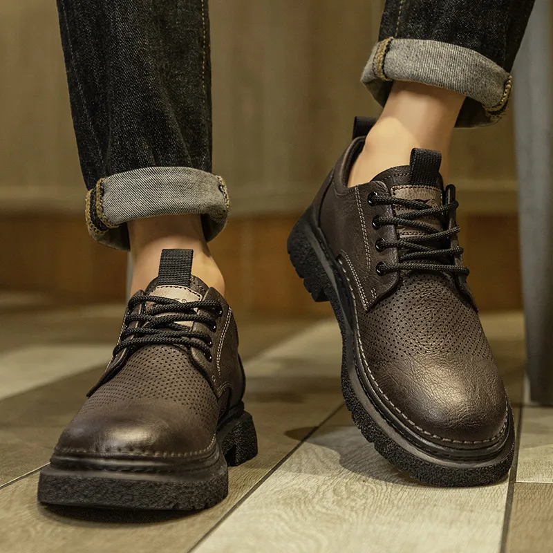 G.N.SHIJIA Casual Shoes Men's Coffee-6