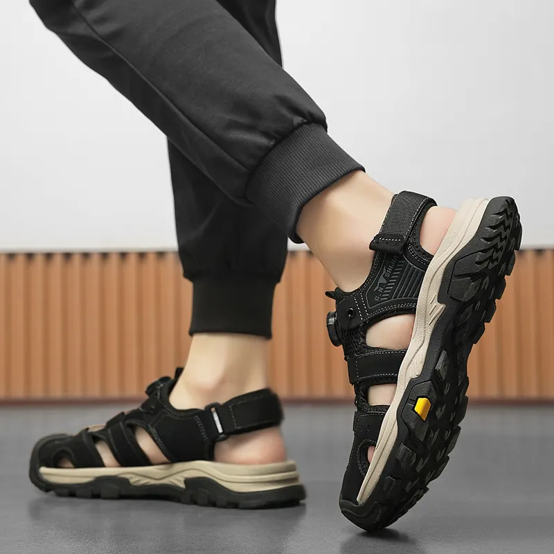 G.N.SHIJIA River Trekking Shoes Men Black/Khaki-10