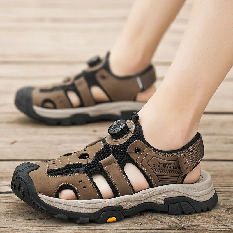 G.N.SHIJIA River Trekking Shoes Men Black/Khaki-20