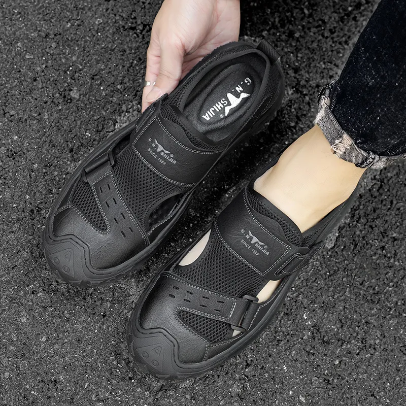 G.N.SHIJIA River Trekking Shoes Men Black/Brown-6