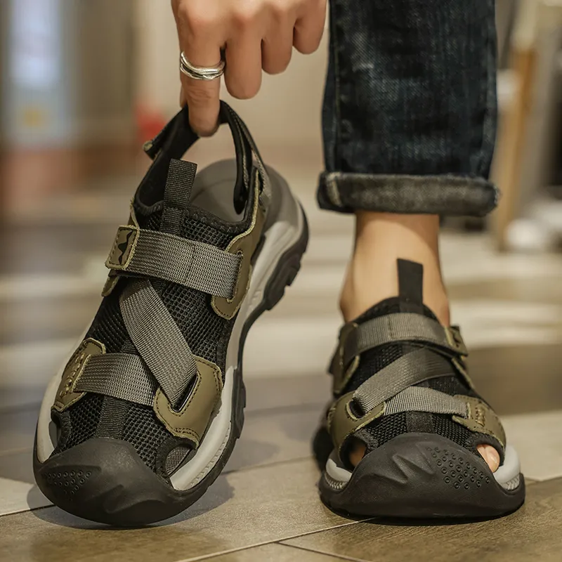 G.N.SHIJIA River Trekking Shoes Men Gray/Green-12
