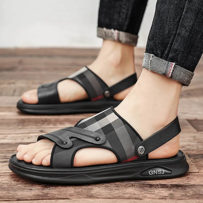 G.N.SHIJIA Beach Sandals Men Black-5