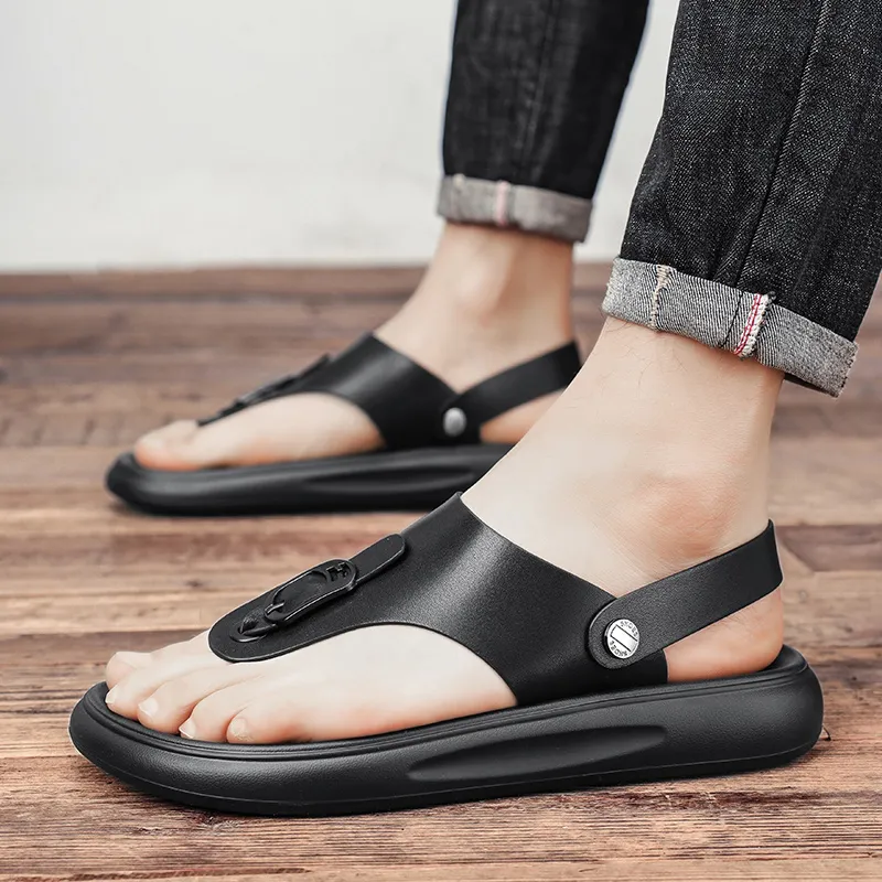 G.N.SHIJIA Flip Flops Men's Black-5