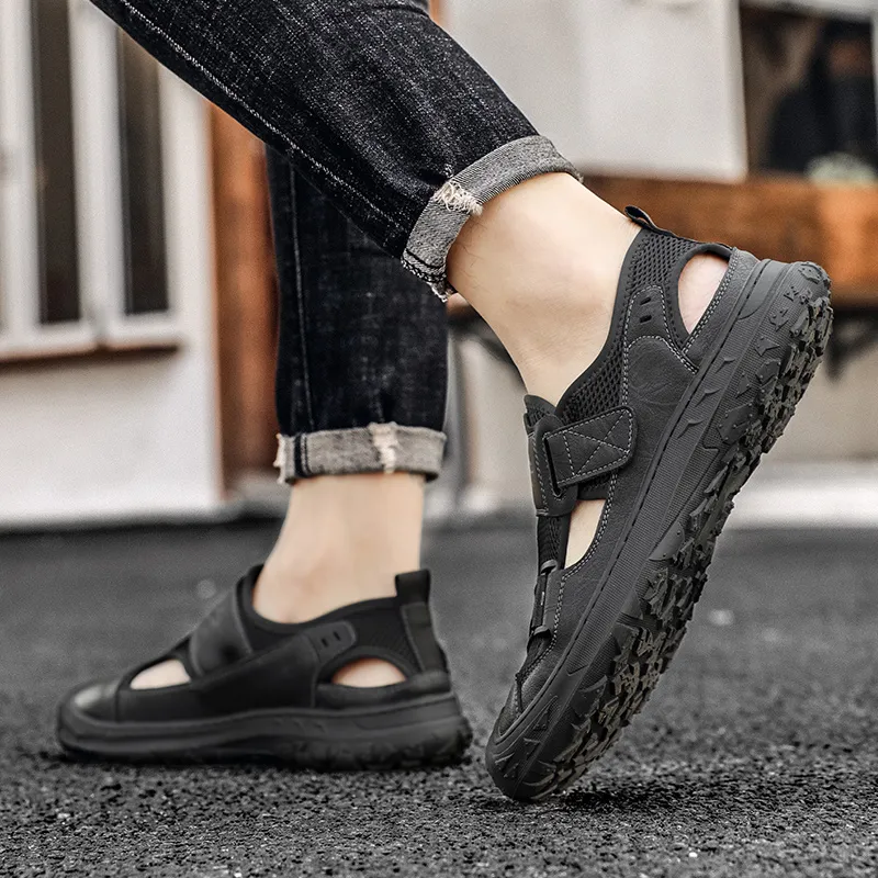 G.N.SHIJIA River Trekking Shoes Men Black/Brown-4