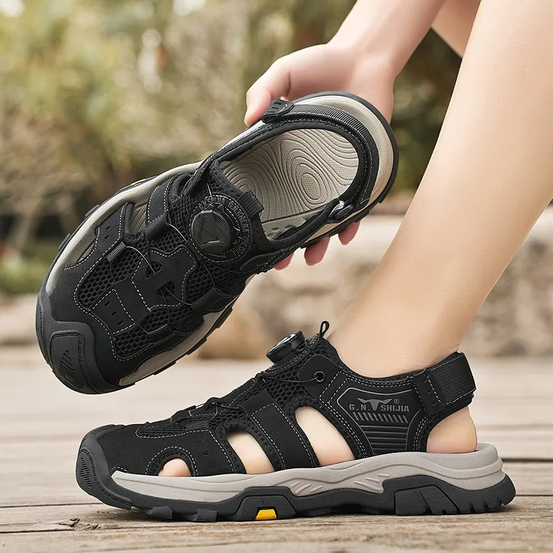 G.N.SHIJIA River Trekking Shoes Men Black/Khaki-7