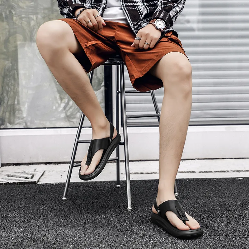 G.N.SHIJIA Flip Flops Men's Black-7