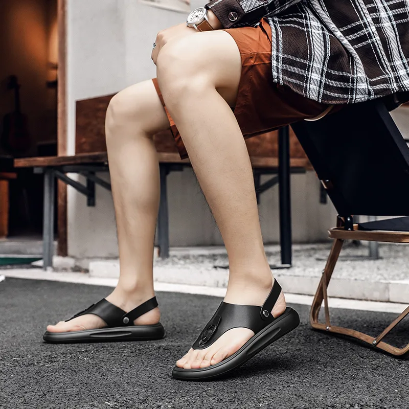 G.N.SHIJIA Flip Flops Men's Black-9