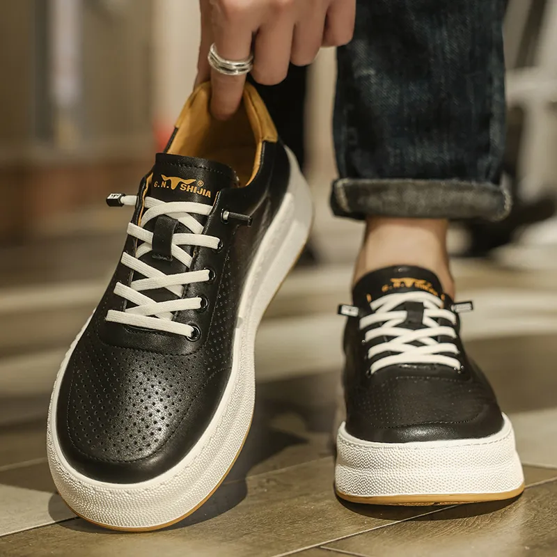 G.N.SHIJIA Breathable Height Increase Low Top Skateboard Shoes Men's-11