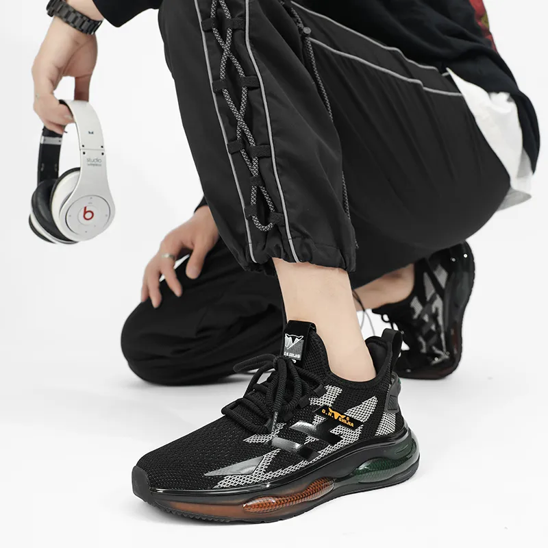 G.N.SHIJIA Casual Shoes Men Low Top Black/White-6