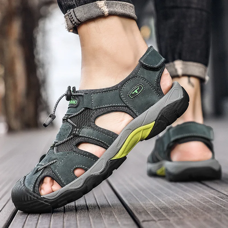 G.N.SHIJIA River Trekking Shoes Men Gray Blue/Earth Yellow-8