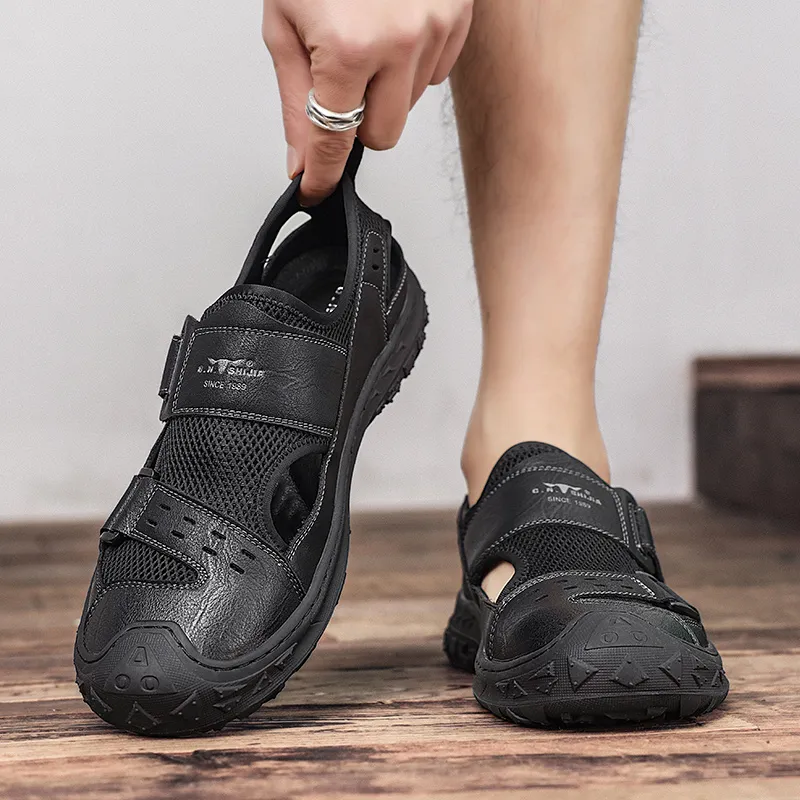 G.N.SHIJIA River Trekking Shoes Men Black/Brown-7