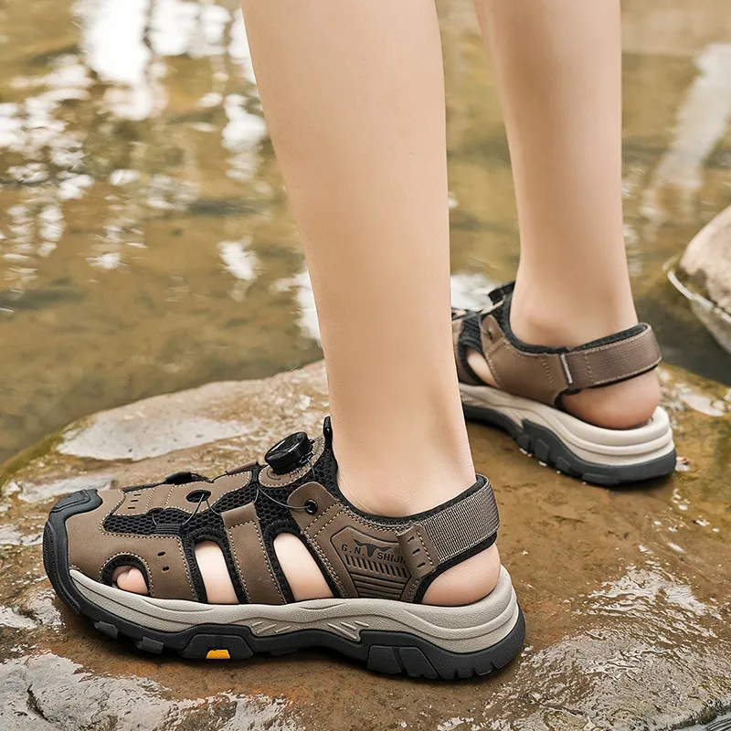G.N.SHIJIA River Trekking Shoes Men Black/Khaki-21