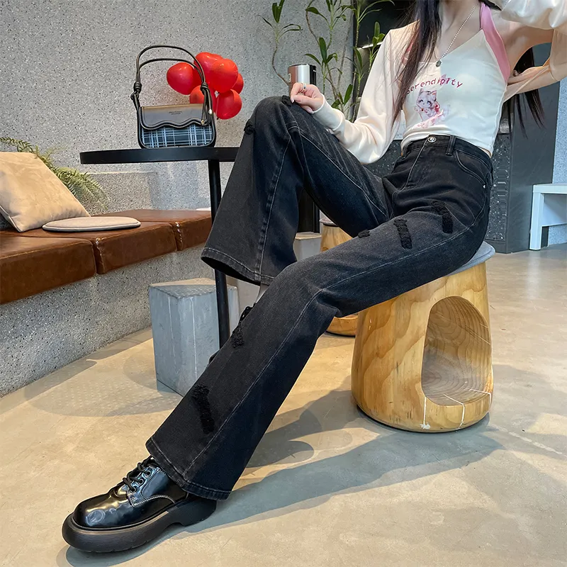 BASIC HOUSE Jeans Women's Black-5