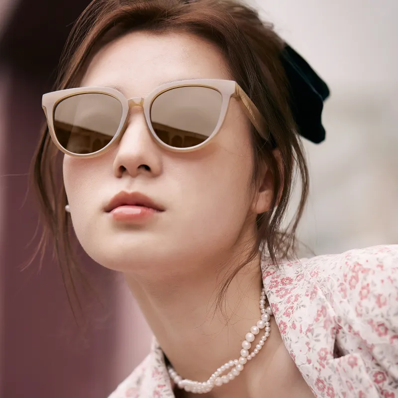 LASHION TR/Memory Plastic Round Sunglasses Women's-4