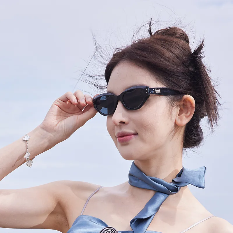 LASHION Irregular Shape Sunglasses Unisex Black-2