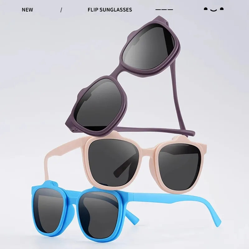 LASHION TR90 Square Sun Eyes Kids'-3