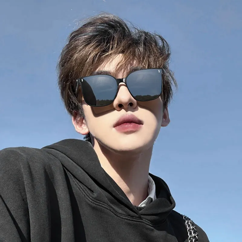 LASHION TR/Memory Plastic Square Sunglasses Unisex-4