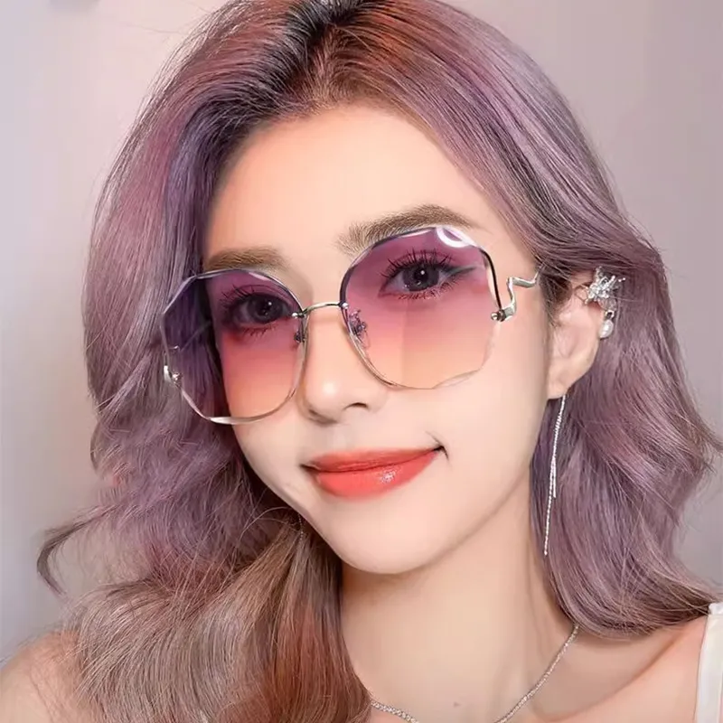 LASHION Alloy Irregular Shape Sunglasses Women's-2