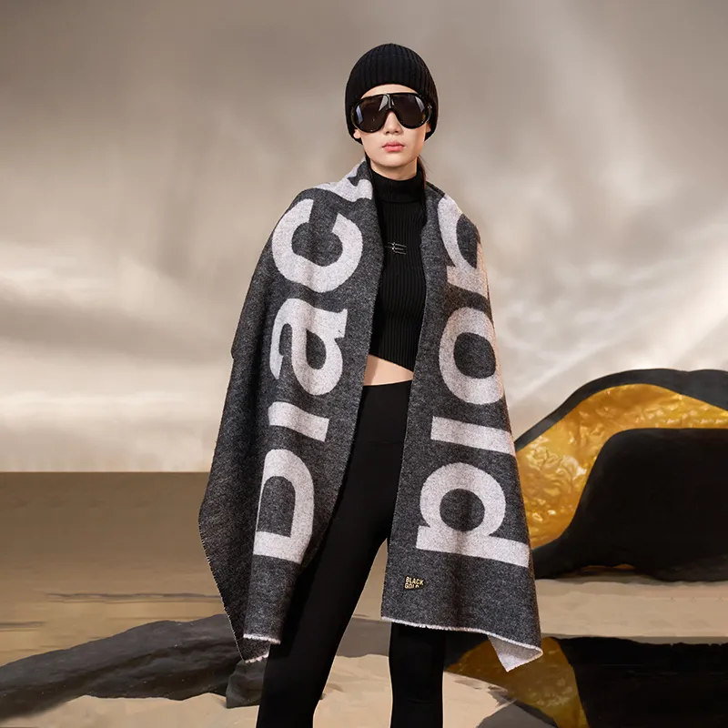 GOLDFARM Knit Scarves Unisex Premium Gray-4