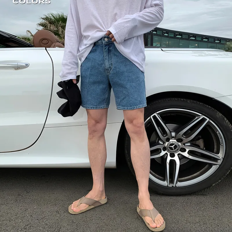 I'm David Denim Shorts Unisex-9