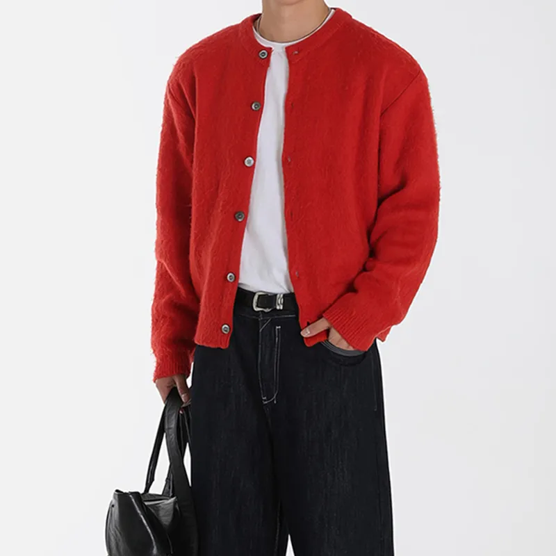 I'm David Knitwear Unisex Red-4