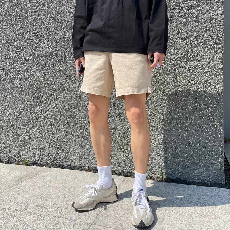 I'm David Casual Shorts Unisex Khaki-2