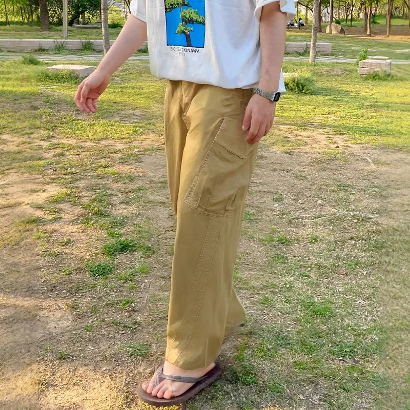 I'm David Casual Pants Unisex Dark Khaki-2