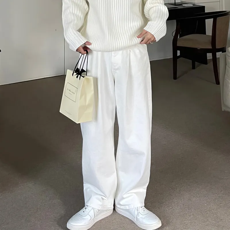 I'm David Casual Pants Unisex White-6