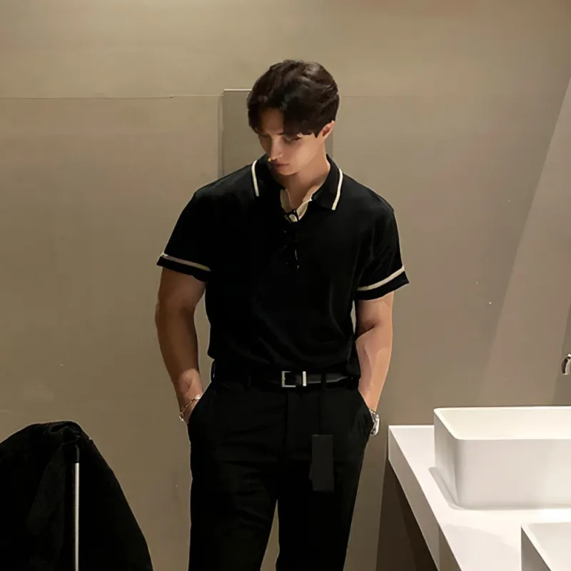 I'm David Polo Shirt Men's Black-7