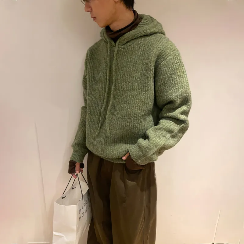 I'm David Knitwear Unisex Army Green-5