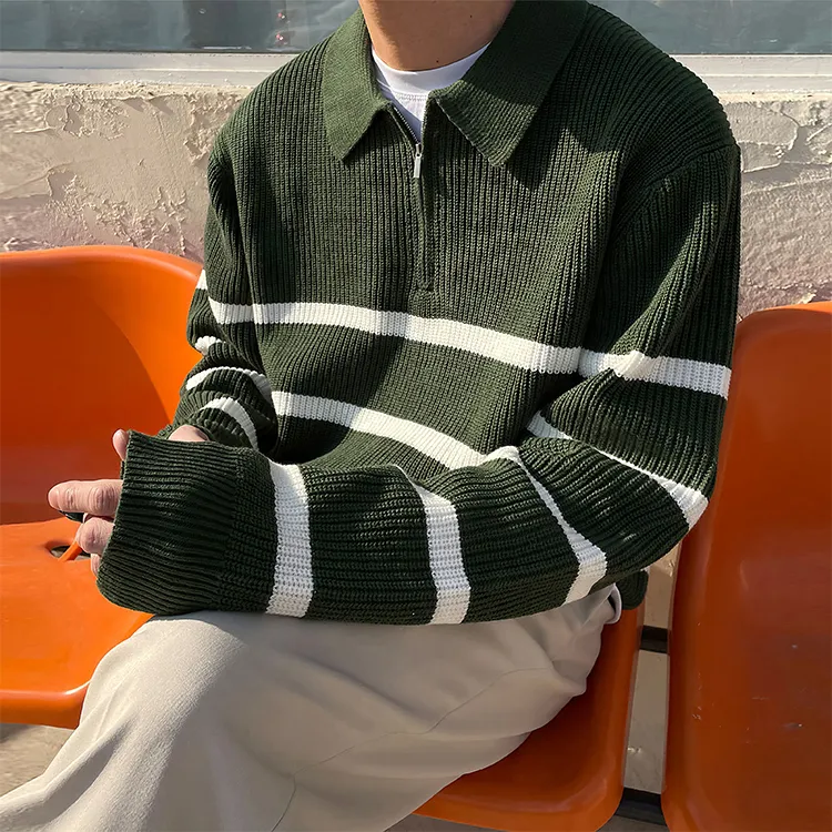 I'm David Knitwear Unisex Green-5