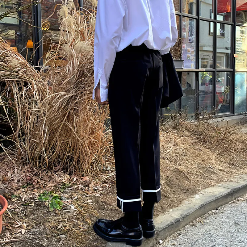 I'm David Casual Pants Unisex Black-7