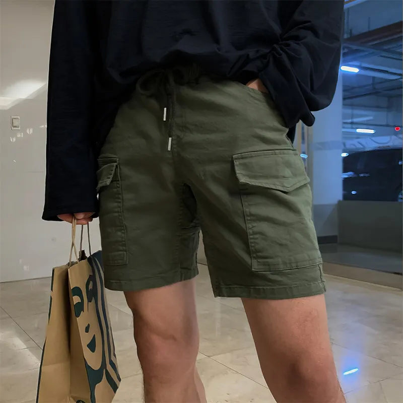 I'm David Casual Shorts Men's Army Green-6