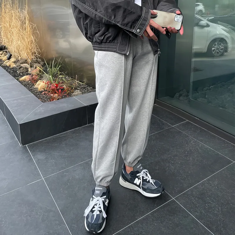 I'm David Casual Pants Unisex Gray-4