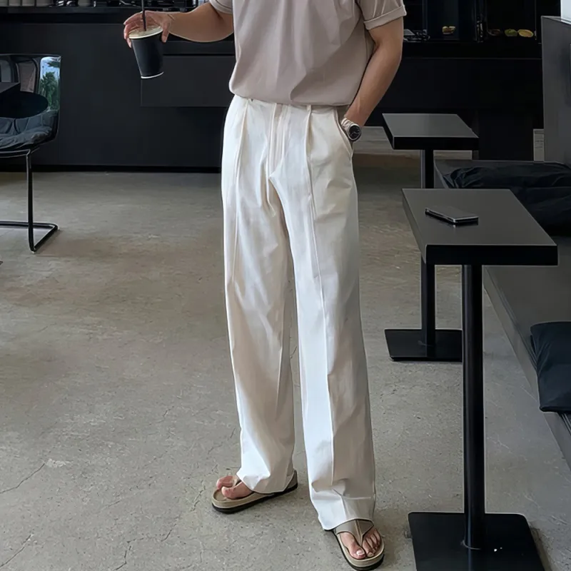 I'm David Casual Pants Unisex Dark Beige-6