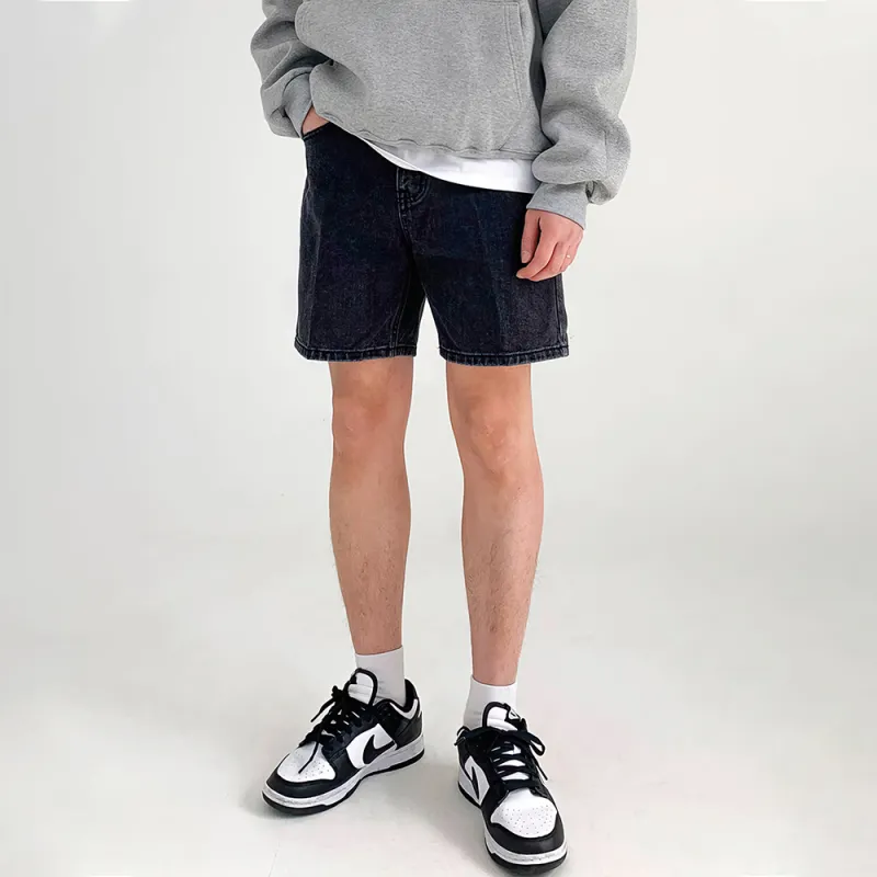 I'm David Denim Shorts Unisex-4