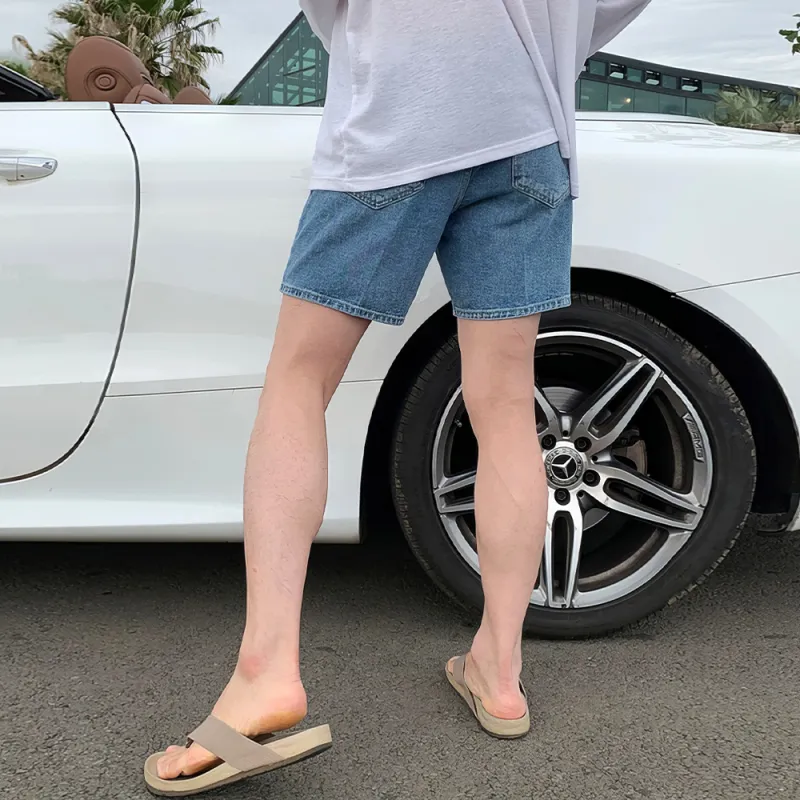 I'm David Denim Shorts Unisex-13