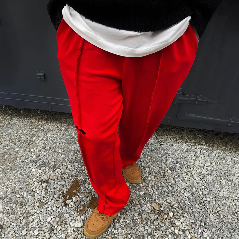 I'm David Casual Pants Men's Red-3