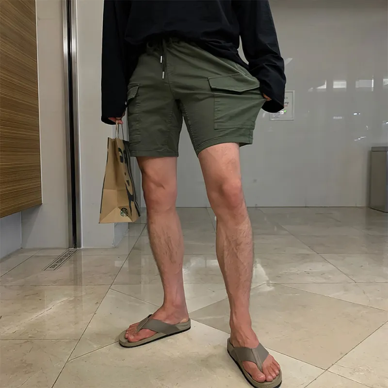 I'm David Casual Shorts Men's Army Green-2