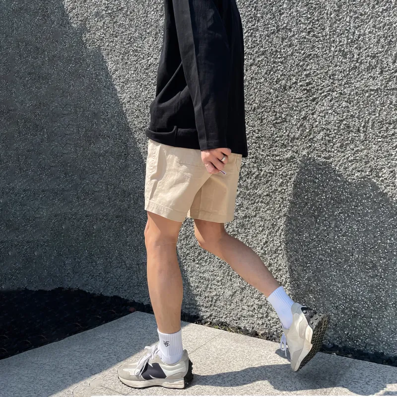 I'm David Casual Shorts Unisex Khaki-3