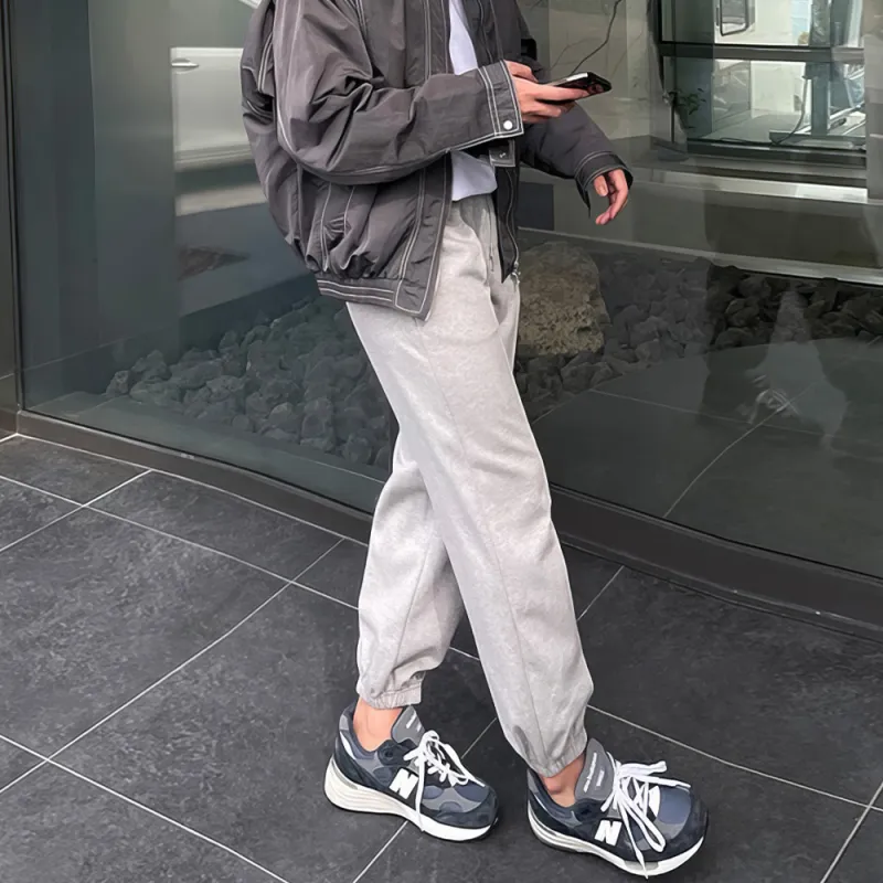 I'm David Casual Pants Unisex Gray-6