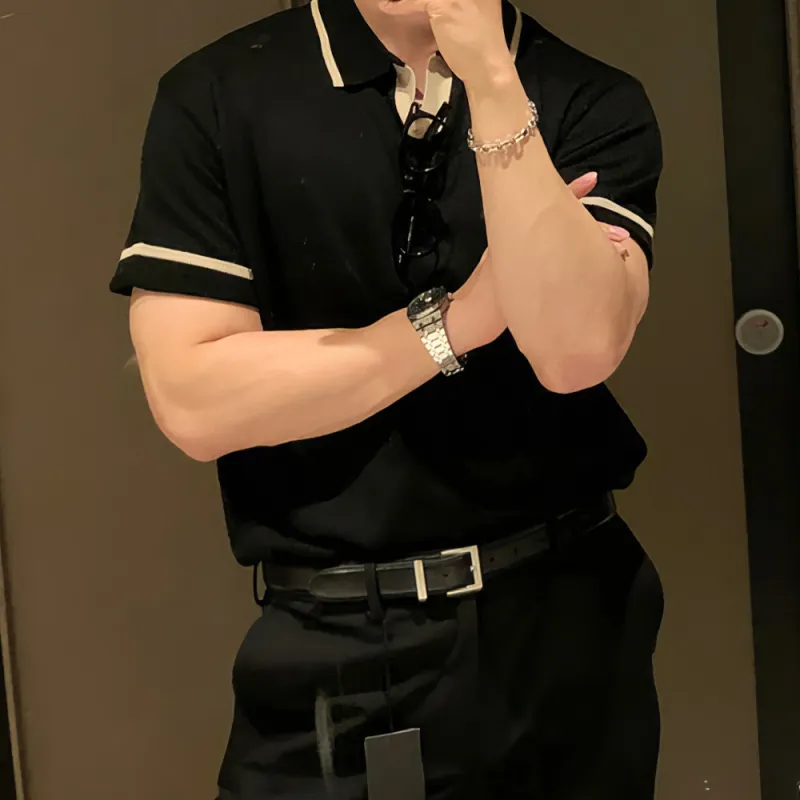 I'm David Polo Shirt Men's Black-6