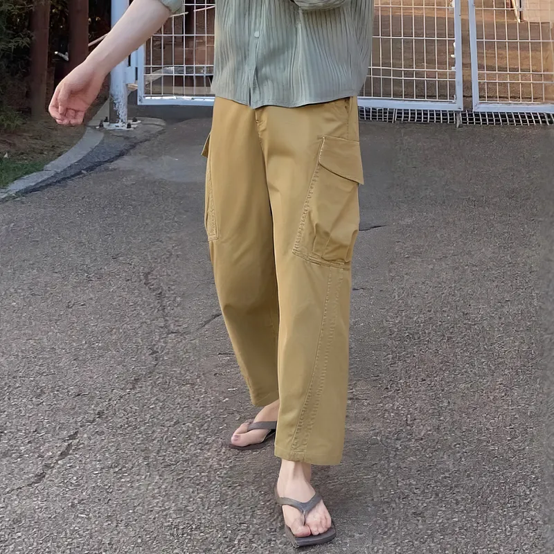 I'm David Casual Pants Unisex Dark Khaki-6