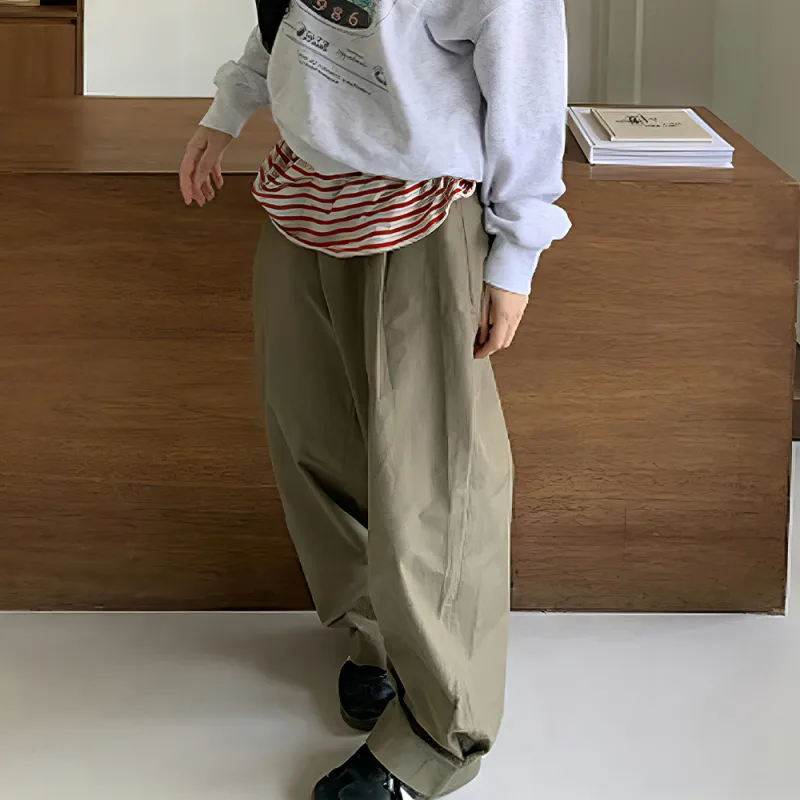 I'm David Casual Pants Unisex Green-4