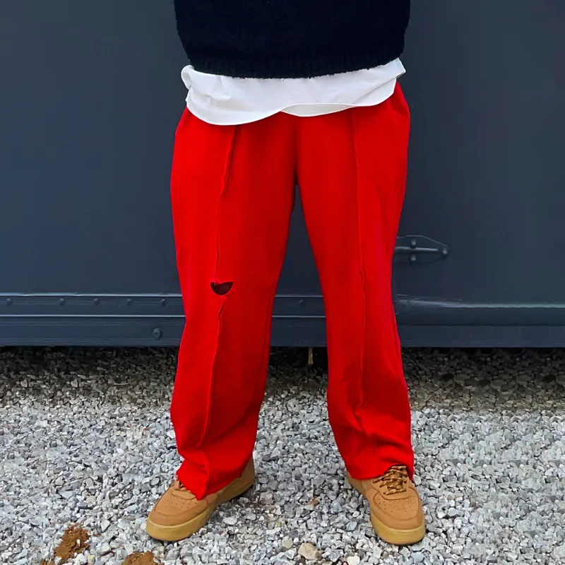 I'm David Casual Pants Men's Red-2