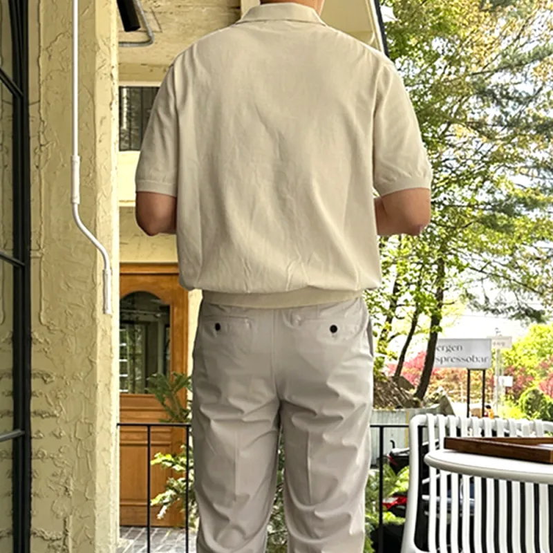 I'm David Polo Shirt Men's Light Khaki-3